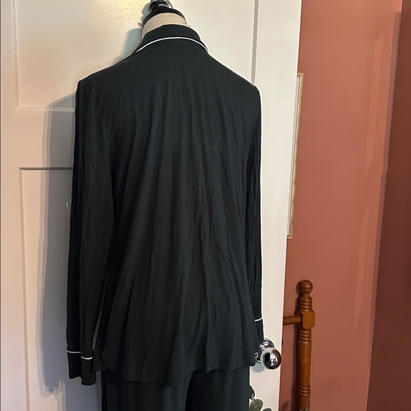 Soma Cool Nights M teal forest green 2-piece long sleeve drawstring pajamas - Picture 10 of 15